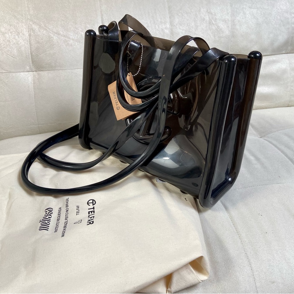 Brand new with tags Telfar x Melissa jelly black medium bag. Never used